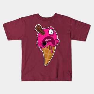 Eye-scream: Strawberry with flake variant Kids T-Shirt